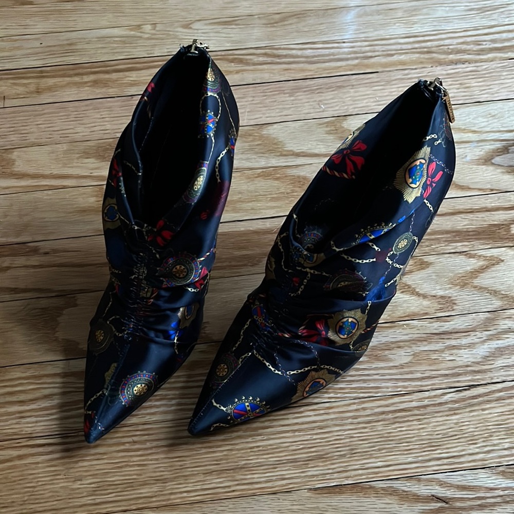 Zara ruched heels with pattern details